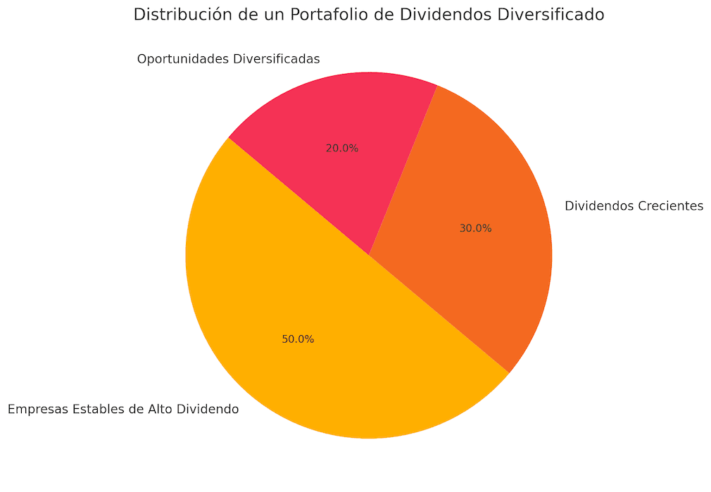 Invertir en bolsa haciendo una distribución de un Portafolio de Dividendos Diversificado